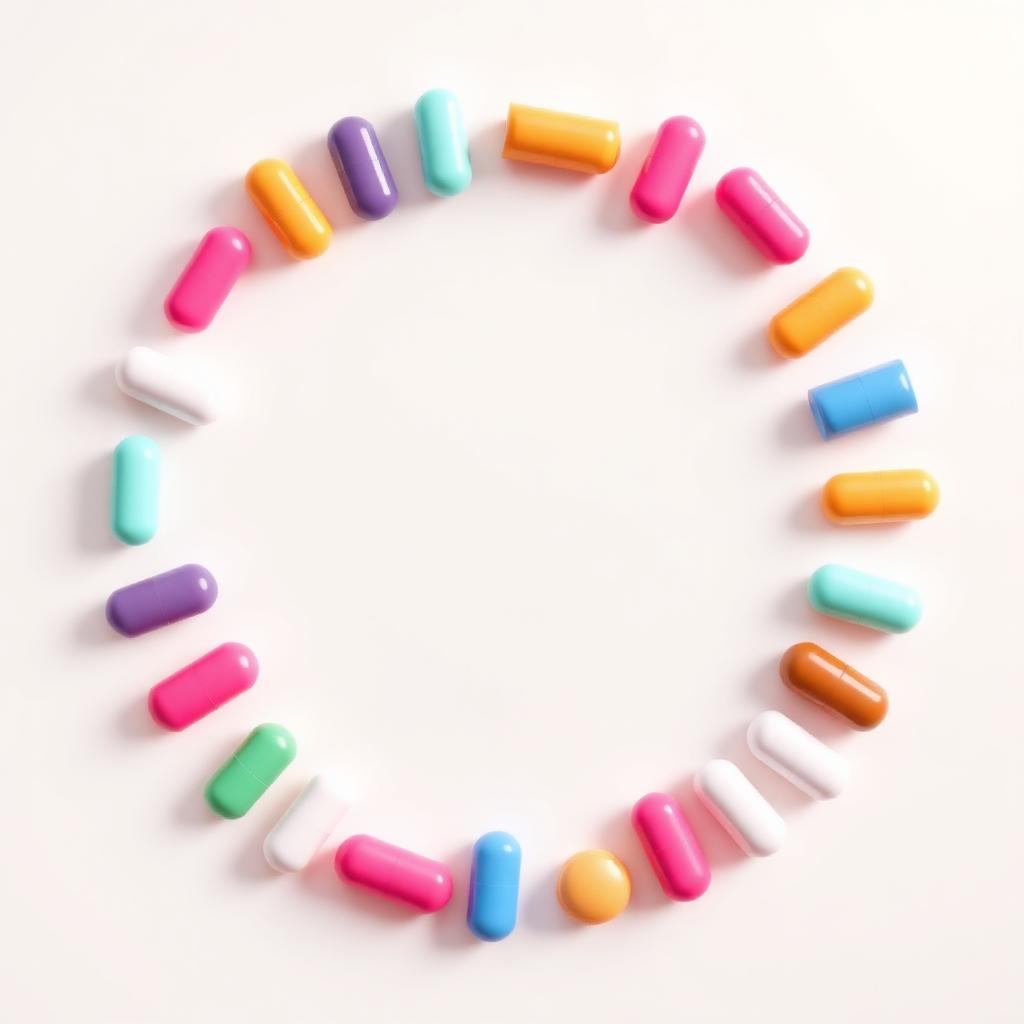 Colorful medicine capsules